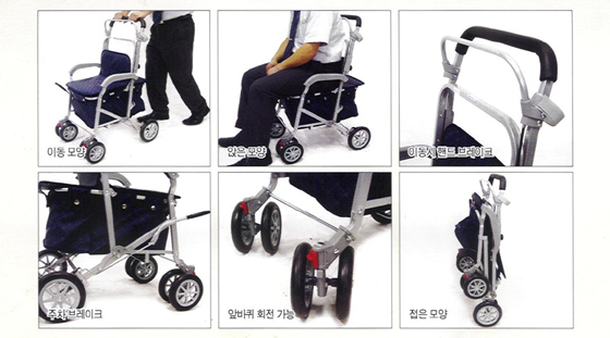 다용도 실버카, 보행보조기, 할머니 유모차, 노인용 보행기, 의료기 실버카